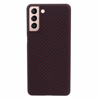 For Samsung Galaxy S23-telefondeksel 1500D grovstrukturert Aramid Fiber Anti-fingerprint Cover (Stor bakre linsespalte) - Rød