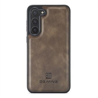 DG.MING For Samsung Galaxy S23-etui med lærbelagt PC+TPU-telefonbakdeksel.