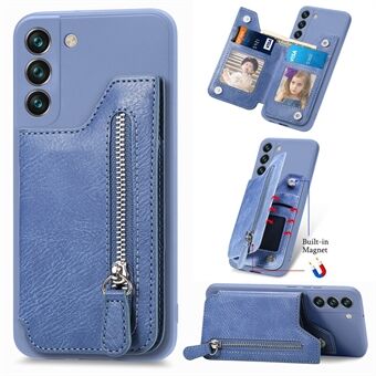 For Samsung Galaxy S23 Kickstand Zipper-etui med magnetisk lås Telefondeksel med kortlommer