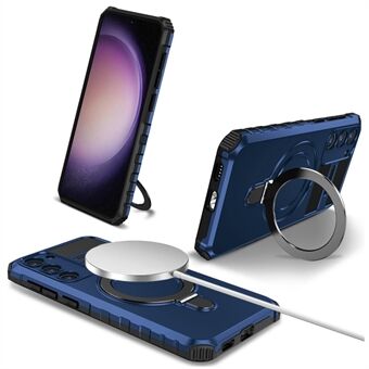 For Samsung Galaxy S23 Etui Kompatibel med MagSafe Støttebein PC+TPU-telefondeksel