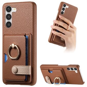 Y2 for Samsung Galaxy S23 Etui med kortspor, skinnbelagt PC+TPU-støttebelegg for telefon.