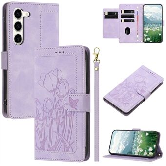 For Samsung Galaxy S23+ Etui Tulip Lærtelefondeksel med 5 Kortlommer Lommebok