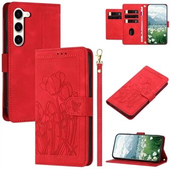 For Samsung Galaxy S23+ Etui Tulip Lær Telefondeksel med 5 Kortlommer Lommebok