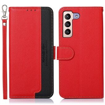 KHAZNEH For Samsung Galaxy S23+ Litchi Texture PU-skinntelefonveske RFID-blokkerende Full beskyttelse Flip Stand Lommebokdeksel