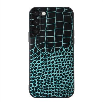 For Samsung Galaxy S23+ Crocodile Texture telefonveske Slagfast ekte kuskinnbelagt PC+TPU-deksel