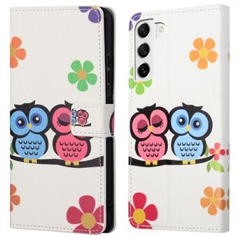 For Samsung Galaxy S23+ Full Protection Telefonveske Mønsterutskrift PU Leather Folio Flip Lommebokdeksel med Stand