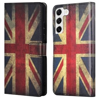 For Samsung Galaxy S23+ Full Protection Telefonveske Mønsterutskrift PU Leather Folio Flip Lommebokdeksel med Stand