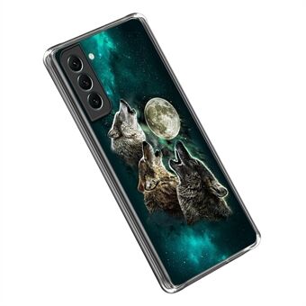 For Samsung Galaxy S23+ IMD-mønsterutskrift Transparent deksel Myk TPU støtsikkert beskyttende telefondeksel