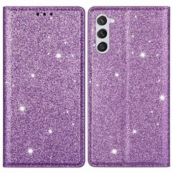 For Samsung Galaxy S23+ Glitter paljetter Sammenleggbart Stand Telefonveske PU-skinnkortholder Anti-dråpedeksel