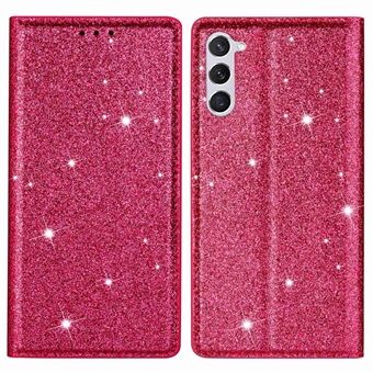 For Samsung Galaxy S23+ Glitter paljetter Sammenleggbart Stand Telefonveske PU-skinnkortholder Anti-dråpedeksel