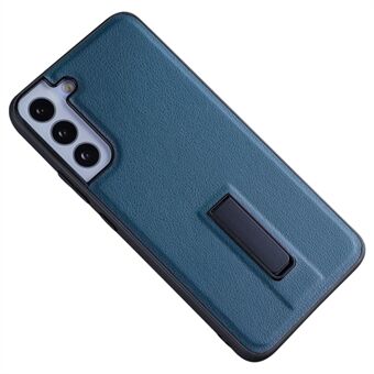 For Samsung Galaxy S23+ Fallsikker PU-skinnbelagt TPU-telefonveske Skjult PC-stativ Beskyttelsesdeksel