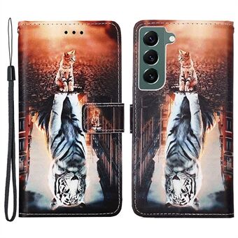 YB-mønsterutskrift Leather Series-4 for Samsung Galaxy S23+ PU-lommebokstativ i Stand Telefonveske Full beskyttelse Innvendig TPU-deksel