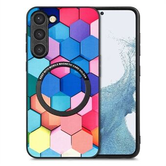 For Samsung Galaxy S23+ stilig mønster Ring telefonveske PC+TPU+PU lærbelegg Dropsikkert deksel