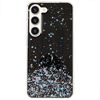 For Samsung Galaxy S23+ Starry Sky Sparkle Epoxy telefonveske Støtsikker TPU beskyttende bakdeksel