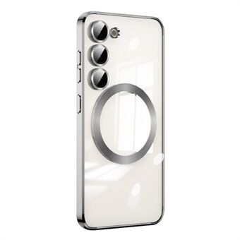 Magnetisk telefondeksel for Samsung Galaxy S23+ Kompatibel med Magsafe Clear TPU elektrobelagt deksel med linsebeskytter