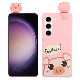 For Samsung Galaxy S23+ Cartoon Phone Case 3D Animal Figure TPU+Silicon Anti-drop deksel