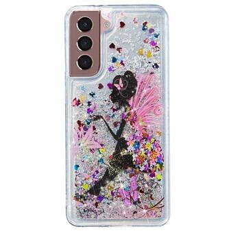 For Samsung Galaxy S23+ Glitter Liquid Quicksand TPU telefondeksel pregmønster telefondeksel