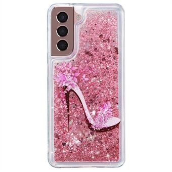 For Samsung Galaxy S23+ Glitter Liquid Quicksand TPU telefondeksel Pregemønster telefonveske - høy