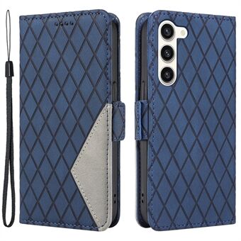 For Samsung Galaxy S23+ PU-skinnveske Lommebok Rhombus påtrykt Stand