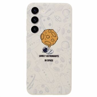 Mykt TPU-deksel til Samsung Galaxy S23+ Cartoon Astronaut Pattern Precise Cutout telefondeksel