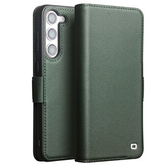 QIALINO for Samsung Galaxy S23+ Etui Ekte Kukskinn Deksel med Lommebokstativ