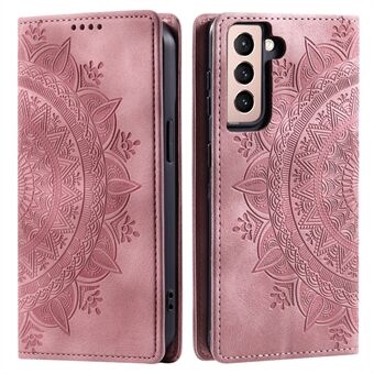 For Samsung Galaxy S23+ Etui Inngravert Mandala Blomster Skinnomslag med Lommebok