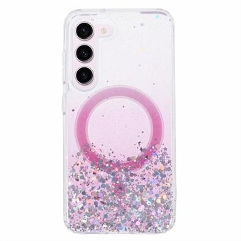 JTW-serien TPU+Akryl Slim-etui for Samsung Galaxy S23+ Etui Glitter Epoxy Anti-Drop-telefondeksel Kompatibel med MagSafe