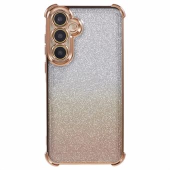 For Samsung Galaxy A54 5G-etui med glitter TPU-telefondeksel med hjertemønster på sidekantene.