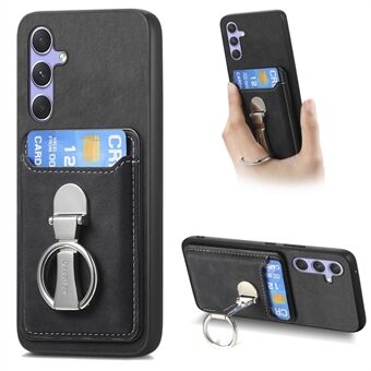 B4 For Samsung Galaxy A54 5G Etui Skinnfølelse Tekstur Caseneo Ringholder Kickstand Anti-Drop Deksel med Kortholder