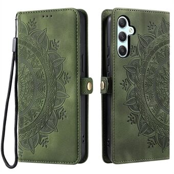 Stil 016 For Samsung Galaxy A54 5G Etui Skin Feel Totem Imprintet Lommebok Lær Telefon Deksel