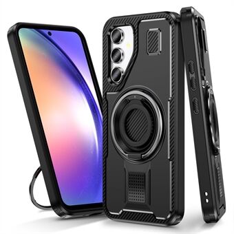 For Samsung Galaxy A54 5G Etui TPU+PC Kickstand Telefondeksel med Silikon Fingerstropp