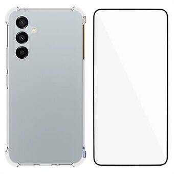 WANLONFENG WL-serien for Samsung Galaxy A54 5G-deksel 2,0mm klar TPU-beskyttelse med herdet glassfilm (stort kameralinsehull)