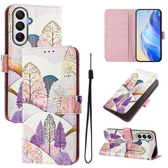 For Samsung Galaxy A54 5G Etui Mønstertrykk Lommebok Telefondeksel med Stropp