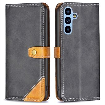 BINFEN FARGE For Samsung Galaxy A54 5G BF Leather Series-8 Style Kortholder Spor Stand Deksel PU Leather Style 12 doble sømmer linjer Farge Skjøting Flip Folio Telefonveske