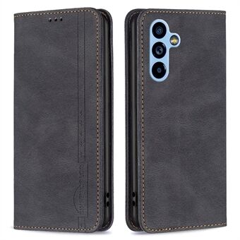 BINFEN COLOR BF Leather Series-5 for Samsung Galaxy A54 5G Style-08 RFID-blokkerende magnetisk autolukking full dekning PU-skinnveske Telefondeksel med Stand