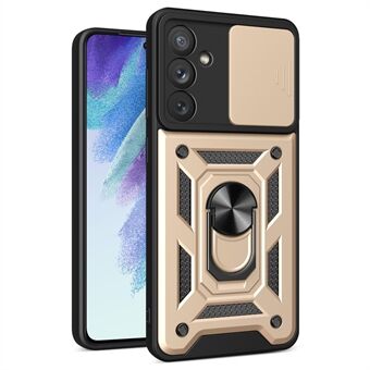 Ring Kickstand telefondeksel for Samsung Galaxy A54 5G, PC + TPU fallsikkert deksel med skyvekamerabeskytter