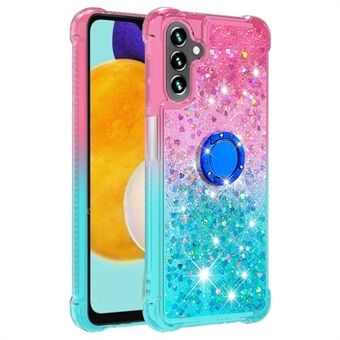 TPU-telefondeksel for Samsung Galaxy A54 5G YB Quicksand Series-8 Drop Resistant Gradient Color Quicksand Bakdeksel med Ring Stativ