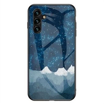 For Samsung Galaxy A54 5G Starry mønsterutskrift Støtsikker telefonveske herdet glass+hard PC+mykt TPU-beskyttelsesdeksel