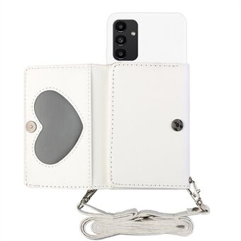 For Samsung Galaxy A54 5G PU-lærtelefonveske Stand med skulderstropp