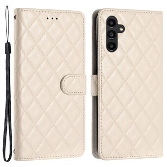 For Samsung Galaxy A54 5G telefonveske Stitch Line Rhombus PU lær Stand Telefondeksel med stropp