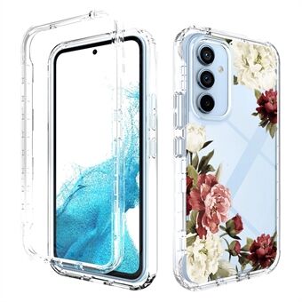 For Samsung Galaxy A54 5G PC-ramme + TPU-gjennomsiktig veskemønsterutskrift Drop-sikkert deksel