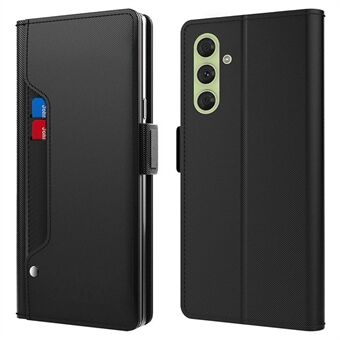 For Samsung Galaxy A54 5G fleksibel TPU + PU-lærtelefonveske Speil Kortholder Stand