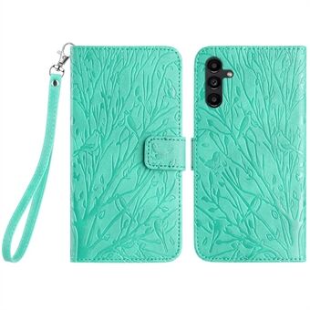 For Samsung Galaxy A54 5G-dekselet Tree Bird Imprinted Wallet Leather Phone Cover