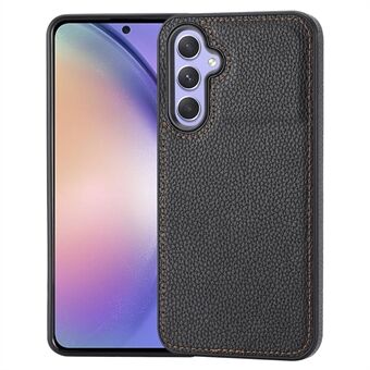 For Samsung Galaxy A54 5G Etui i Litchi-tekstur PU-lær belagt med TPU, helt omsluttende telefondeksel.