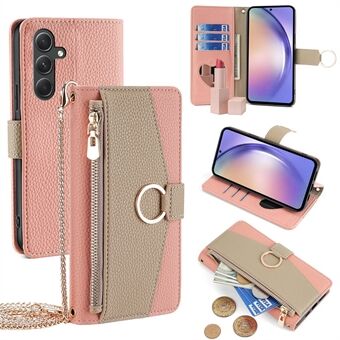 For Samsung Galaxy A54 5G Lær Etui Lommebok Skulderveske PU Skinn Stativdeksel