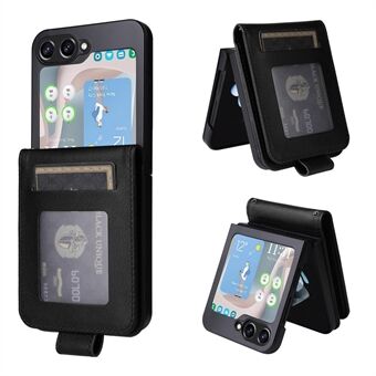 For Samsung Galaxy Z Flip5 5G Etui med Stropp Kort Holder Telefon Lærdeksel