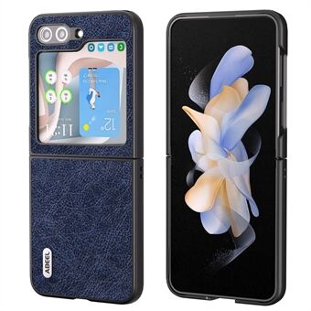 ABEEL For Samsung Galaxy Z Flip5 5G Retro Litchi Texture Telefonveske PU-skinnbelagt PC-beskyttelsesdeksel