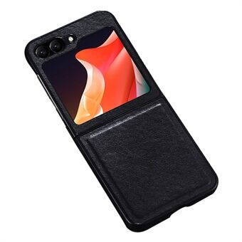 For Samsung Galaxy Z Flip5 5G støtsikker telefonveske PU-skinnbelagt hard PC Ultratynt deksel