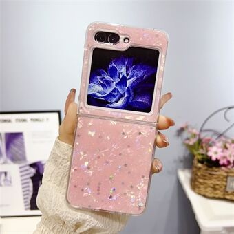 For Samsung Galaxy Z Flip5 5G Epoxy Glitter PC-telefonveske Shell-mønster beskyttelsesdeksel