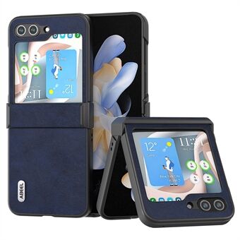 ABEEL For Samsung Galaxy Z Flip5 5G PU-skinn + PC-telefonveske Kuskinn tekstur hengselbeskyttelsesdeksel